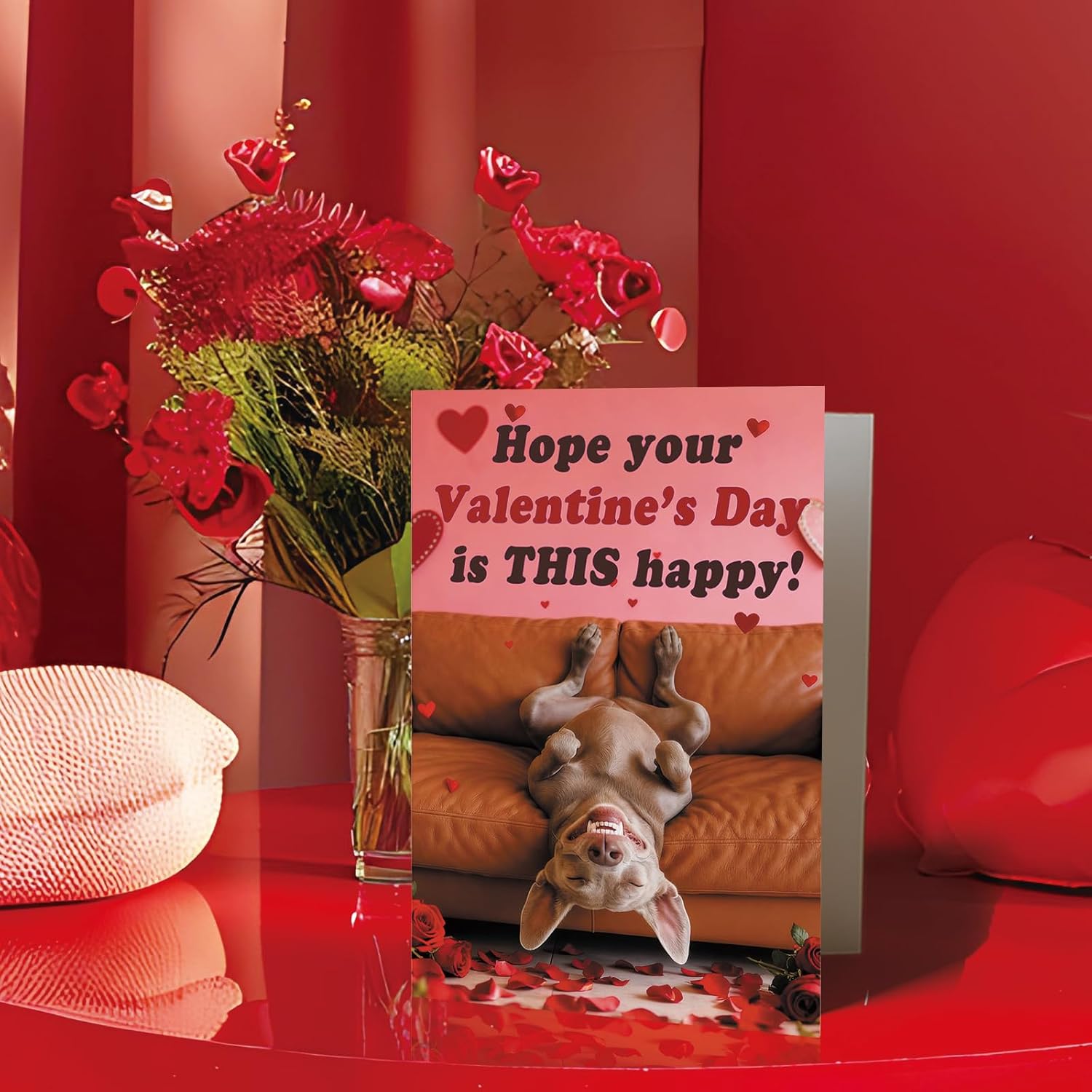 Funny Dog Valentines Day Card – Cute and Happy Valentine’s Day Card for Him or Her – Fun Valentines Gift for Men Women, Boyfriend, Girlfriend, Husband or Wife - Image 4