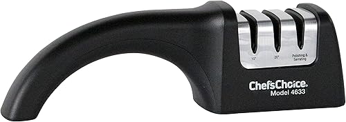 Miniatura 7 de Chef'sChoice Afiladores de cuchillos manuales profesionales AngleSelect para cuchillos de borde recto y dentado de 15 y 20 grados con abrasivos de