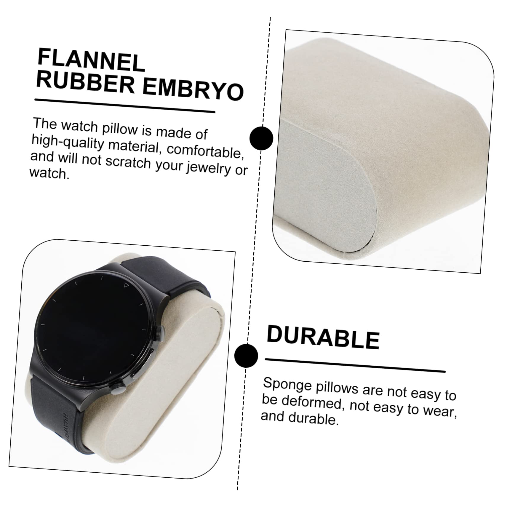 5 Coussins En Mousse EVA Pour Montres Et Bijoux - Noir - Support De Présentation Pour Boîte à Bijoux - 10