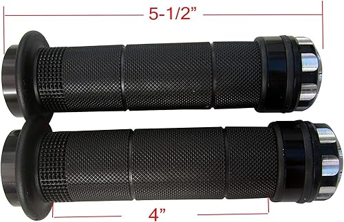 Miniatura 3 de Puños para manillar de motocicleta de 0.866 in con tapa negra CNC para 2006 Suzuki Vstrom 650 DL650