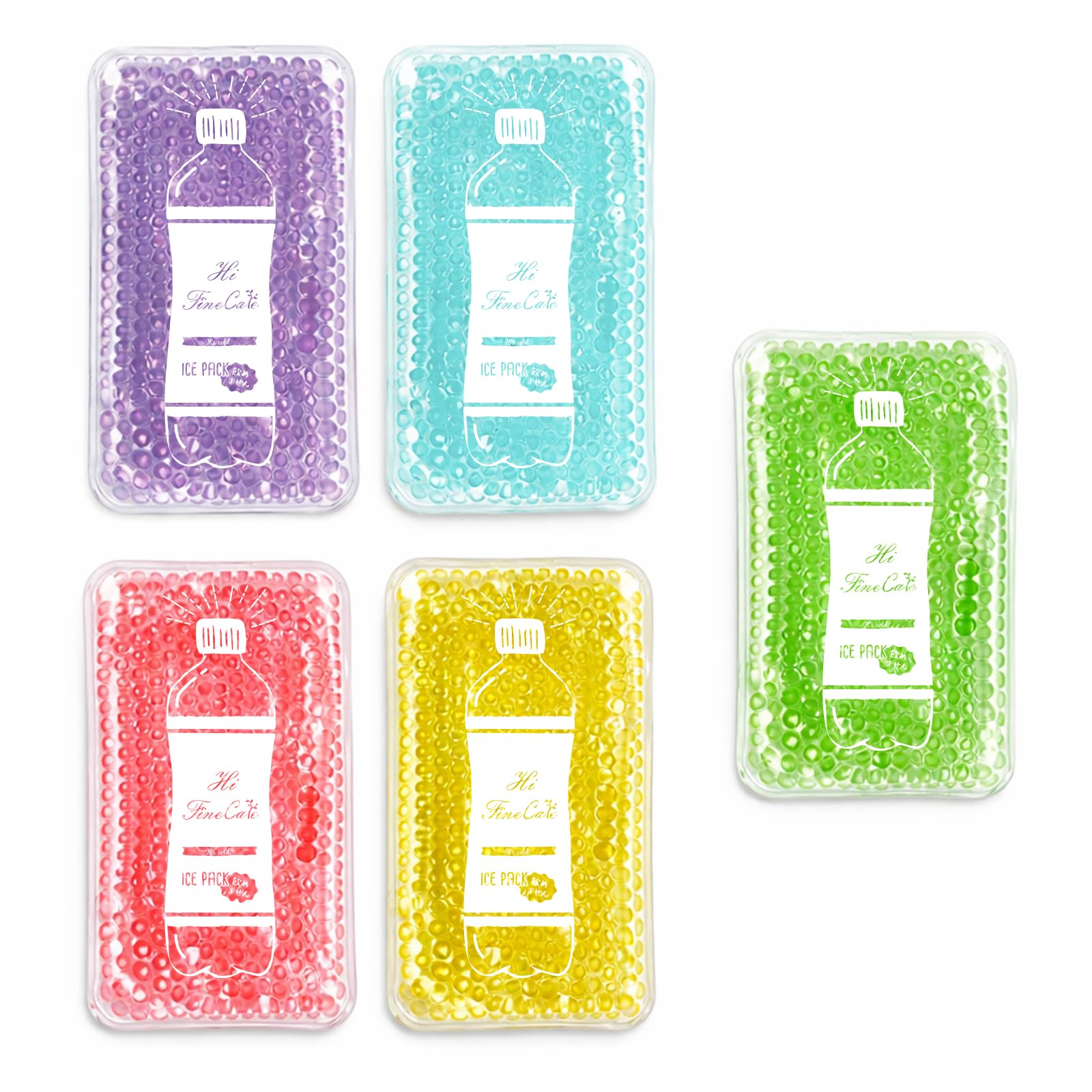 Reusable Ice Packs for Coolers - 5 Pack Freezable Gel Packs for Lunch Box, Camping, Picnic, Medical Cold Therapy - Leakproof & Long-Lasting Cold Storage