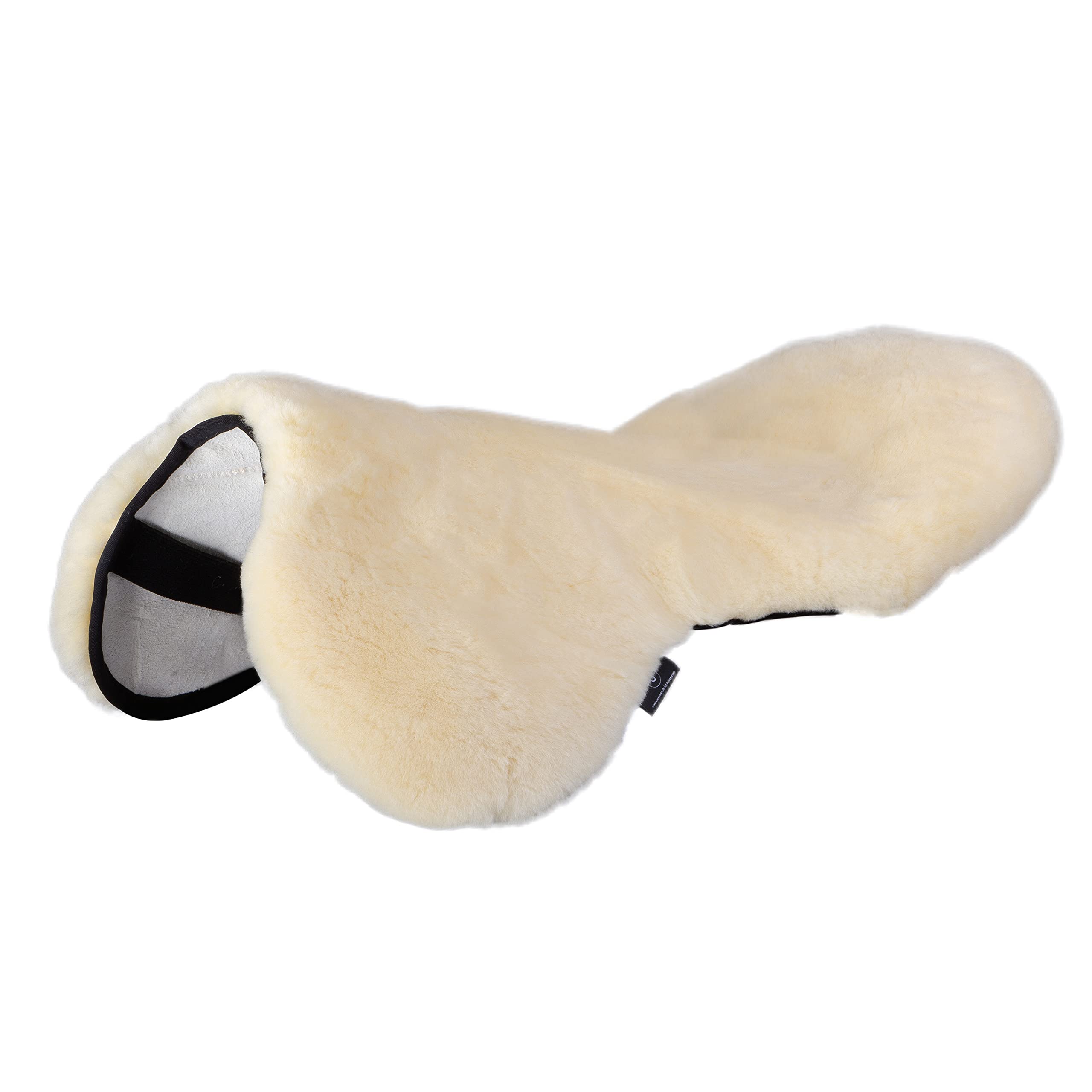 CHRIST Revestimiento de Borrego Natural para Silla Inglesa Cubierta, Zalea o Funda de Piel de Cordero para Montura Inglesa de Caballo. Tallas: Pura Sangre (15,5“-17,5“) y Poni (14,5“-15,5“)