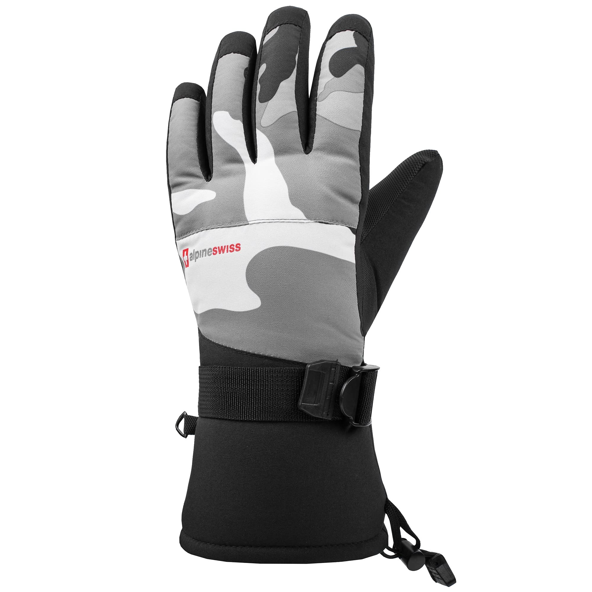 alpine swiss Guantes de esquí Impermeables para Hombre Guantes de esquí Deporte de Invierno Snowboard A Prueba de Viento Cálido 3M Thinsulate