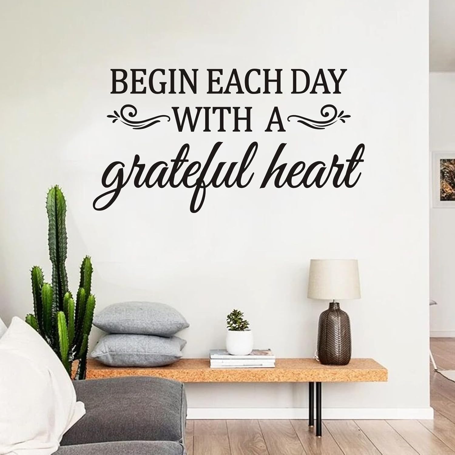 Bible Verse Wall Stickers for Bedroom: Christian Quotes Inspirational Vinyl Art Wall Decals for Living Room Kitchen - WUntil God Opens The Next Door 37" X 19.3"