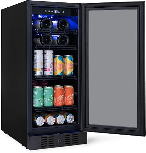 Miniatura 14 de NewAir Refrigerador de vino con puerta de vidrio de 15 pulgadas  80 latas o 33 botellas de vino y bebidas  Refrigerado por compresor, termostato