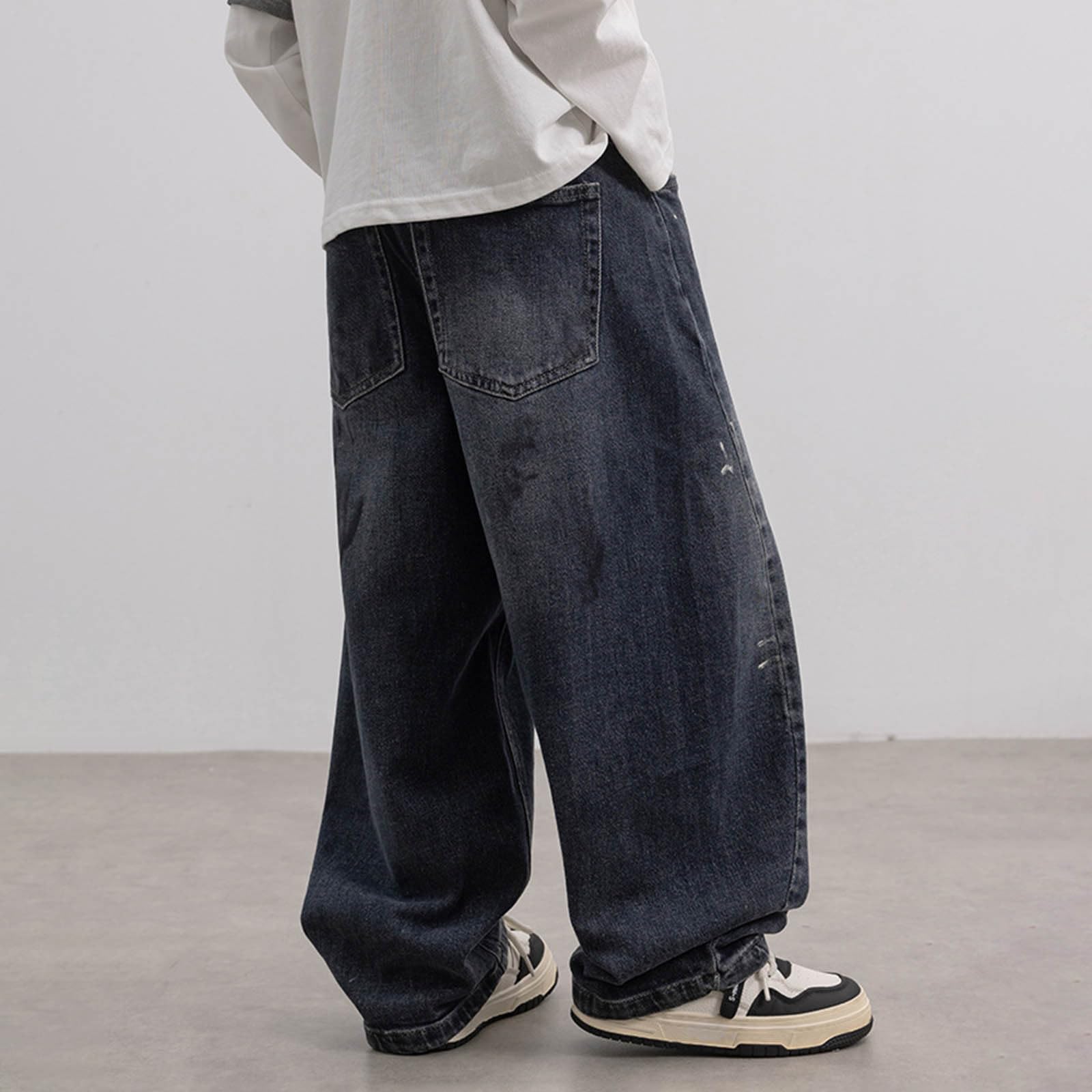Generico Jeans Bambino-Pantaloni Casual in Denim per Ragazzi per l'autunno e Pantaloni Comodi e Larghi per Bambini più Grandi, Jeans alla Moda per Ragazzi con Stile Classico
