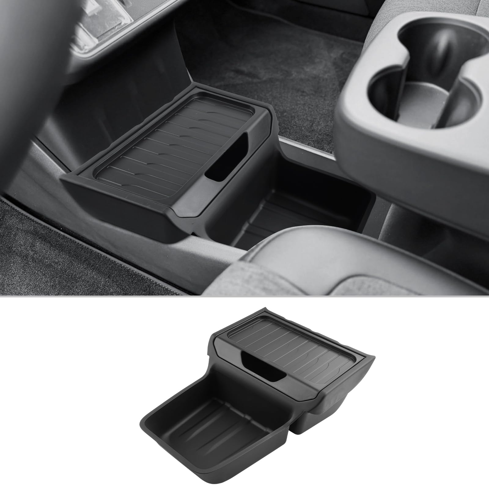 CDEFG Kompatibel mit Tesla Model Y Juniper Standard 2026 2025 Mittelkonsole Organizer Aufbewahrungsbox Handschuhfach Unten die Mittelkonsole Model Y Zubehör