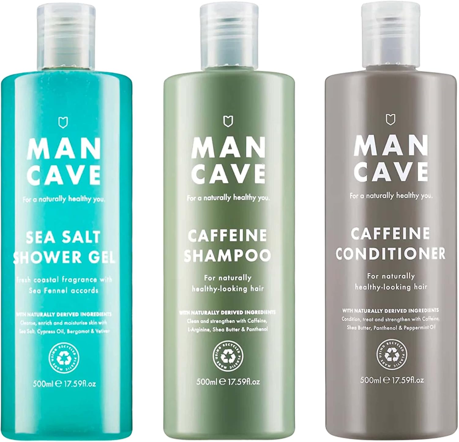ManCave Shower Set 500ml Sea Salt, Shampoo and conditioner Amazon