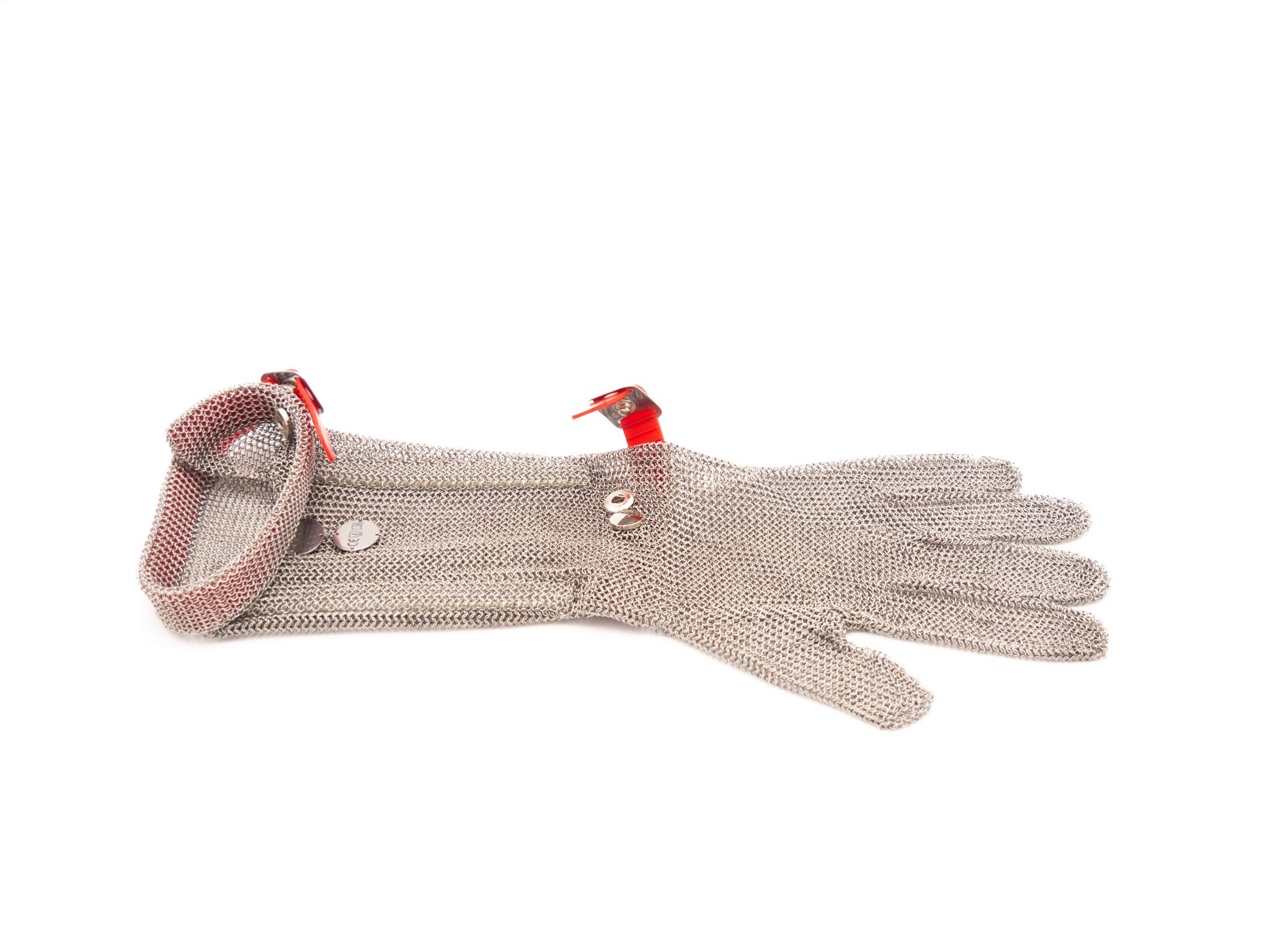 Euroflex Gant de protection anti-perçage, rouge, taille M (8), gauche, manchette 19 cm