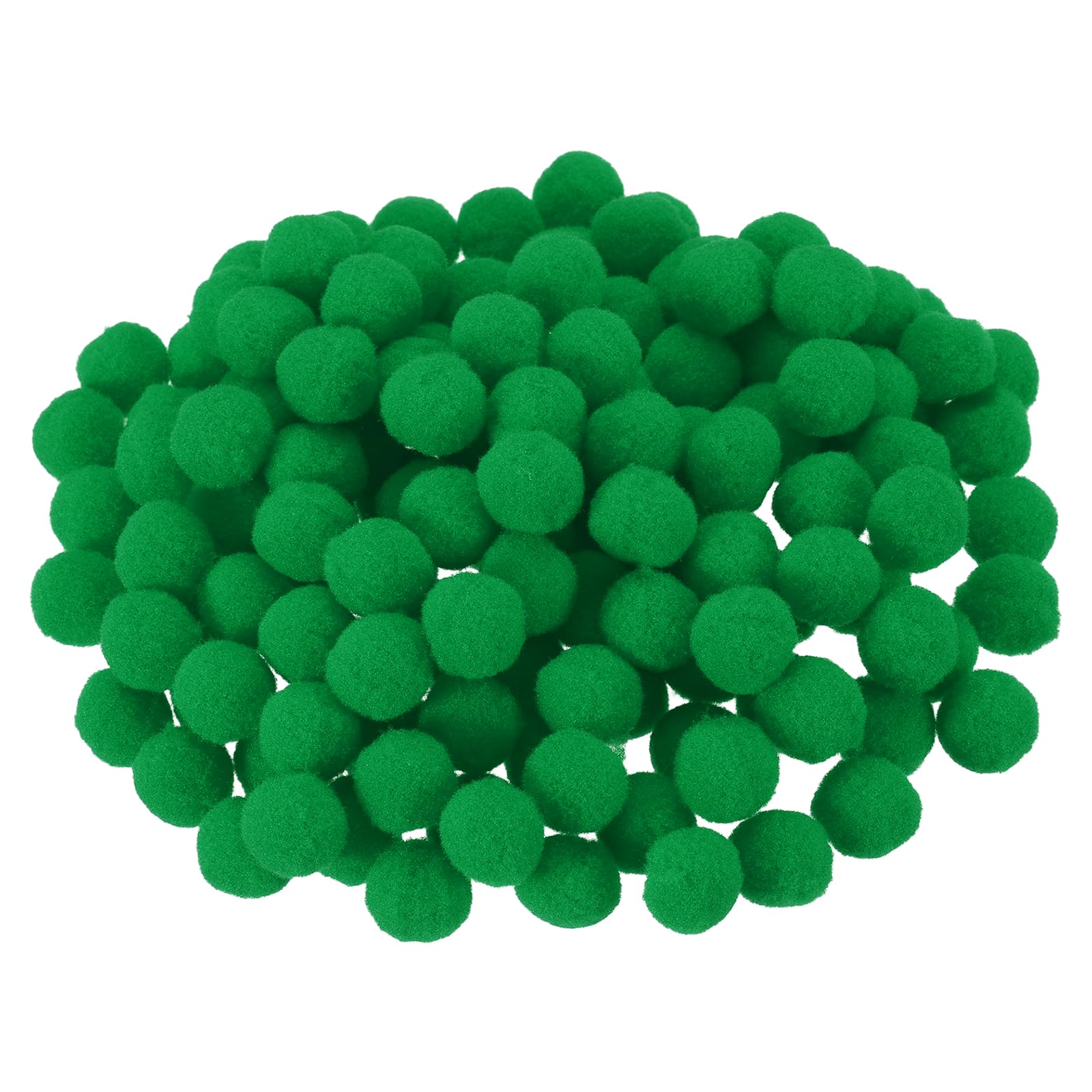 PATIKIL 0.6inch Pom Poms for Crafts, 150Pcs High Elastic Fuzzy Pastel Balls for Art Supplies DIY Creative Craft Material Handicraft Decorations, Dark Green