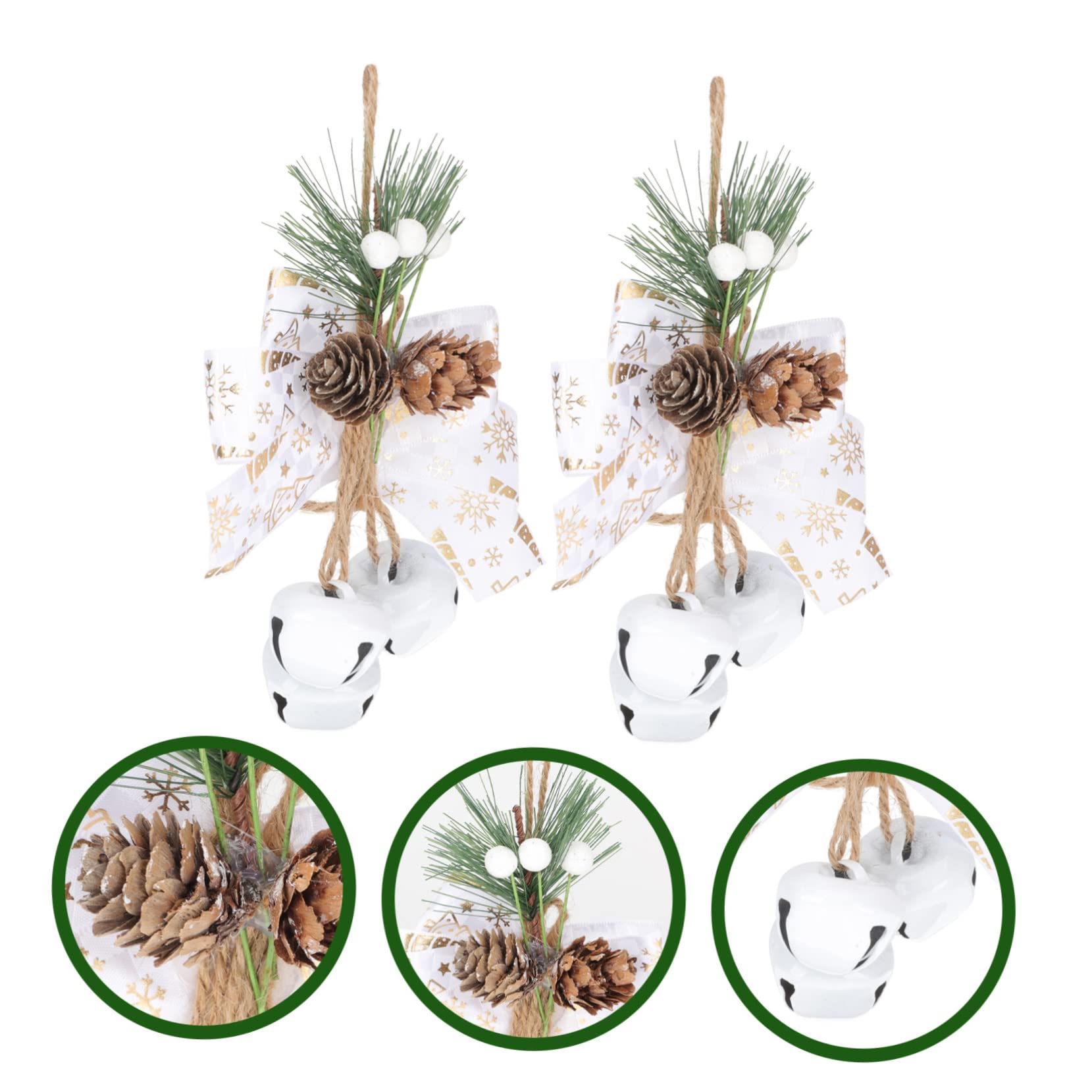 PRETYZOOM 4 Set Di Campane Di Natale Pendenti Ornamenti Natalizi Decorazioni Per Albero Di Natale Casa Festiva 2 Pezzi * 4
