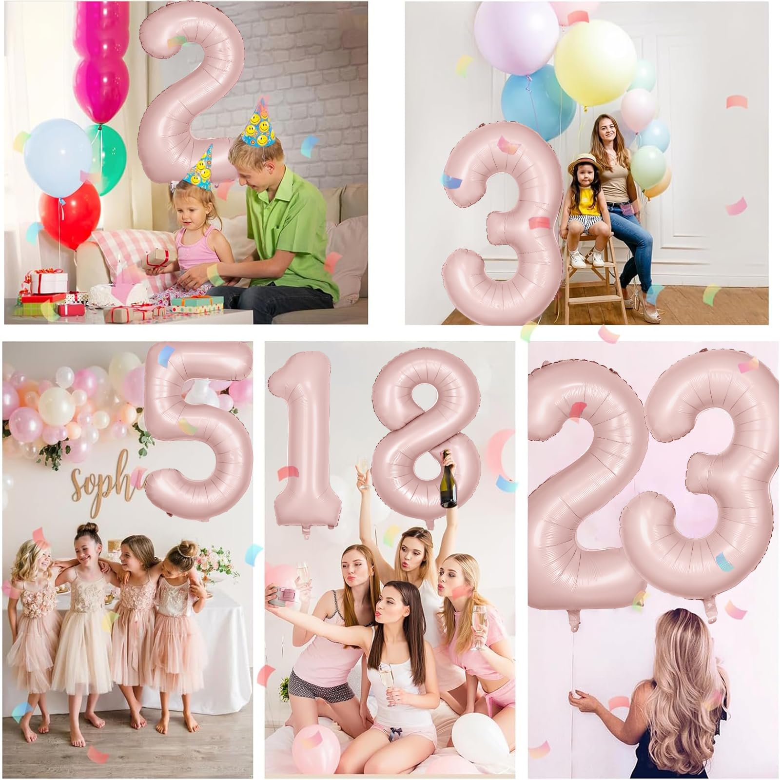 Red 0 balloon 40 Inch Giant Helium Foil Number 0 to 9 Red Balloon Birthday Wedding Party Digital Decorations (Number 0) — view 365
