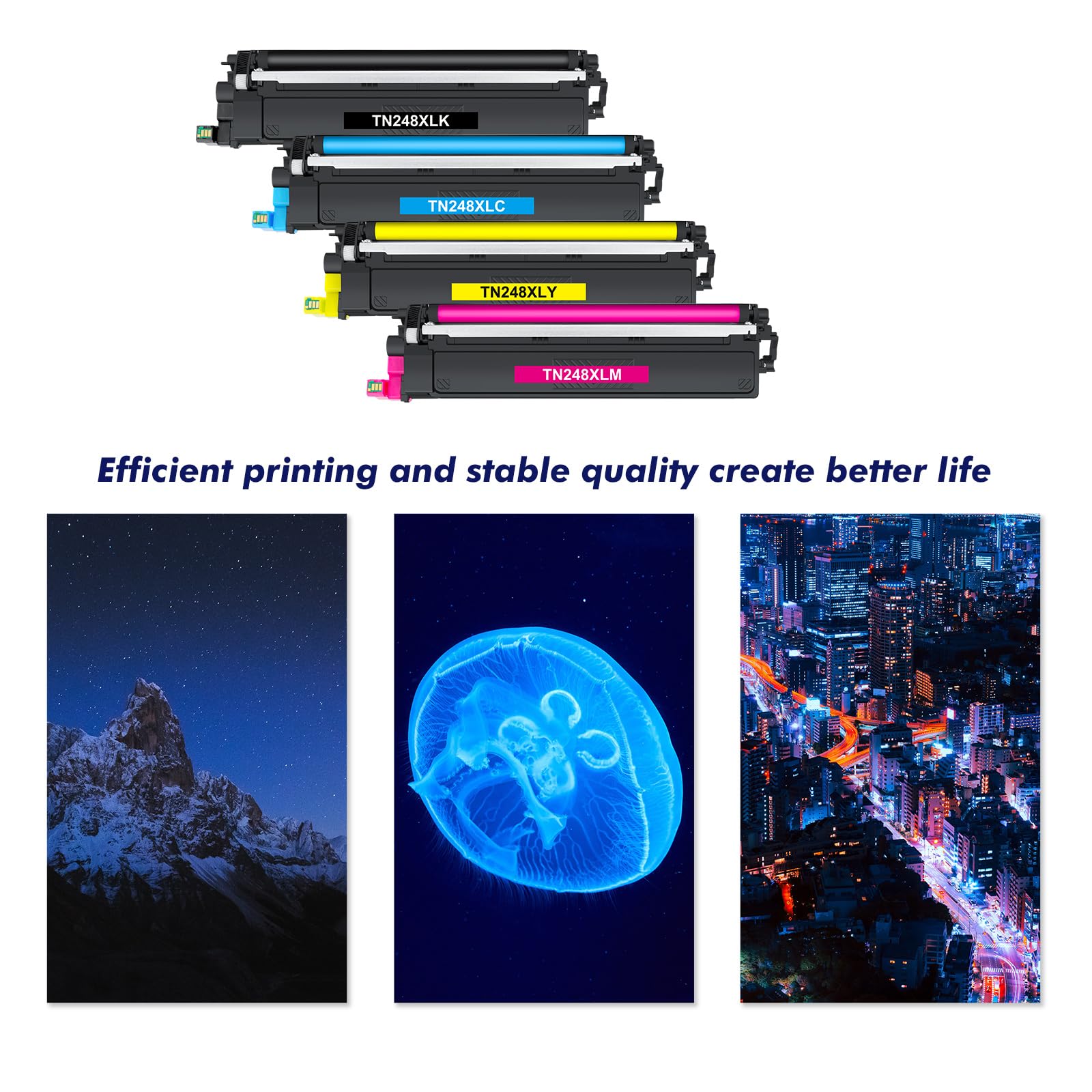 TN248 TN248XL DCP-L3560CDW MFC-L3760CDW Toner: Compatible pour Brother TN-248XL TN-248 TN 248XL 248 MFC-L8390CDW HL-L3240CDW DCP-L3520CDWE MFC-L8340CDW HL-L8240CDW TN-248VAL TN-248CMYK