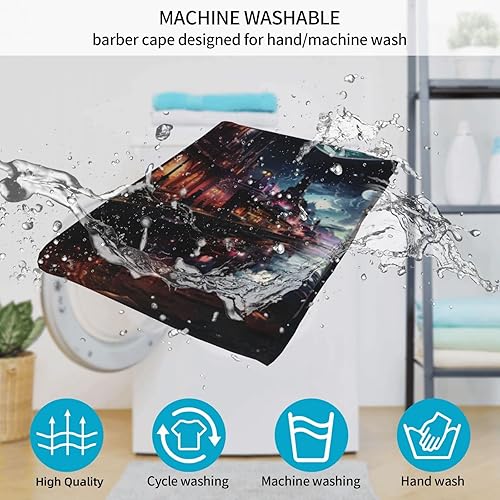 Miniatura 7 de Magic Cityscape Futuristic beautiful Barber Cape for Men Professional Hairdressing Cutting Salon Cape Hair Styling Cape