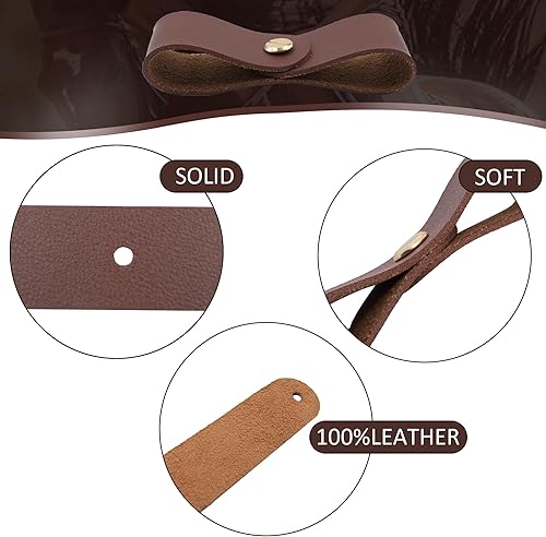 Miniatura 3 de KeaJuidy 8 piezas de correa de cuero para caballos halter de cuero halter kit de reparación de repuesto para cabestros dañados de cuero Caballo