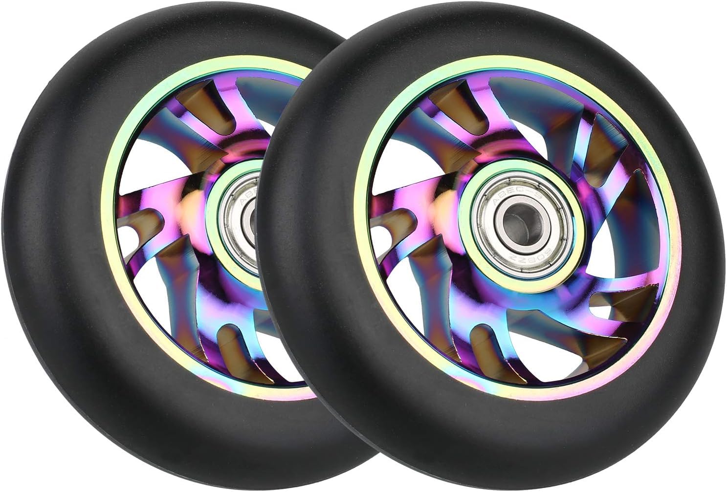 Stunt Scooter Ruote 100 mm per Freestyle, Ricambio Rotelle ABEC-9 Cuscinetto per Motorini Stunt e Freestyle