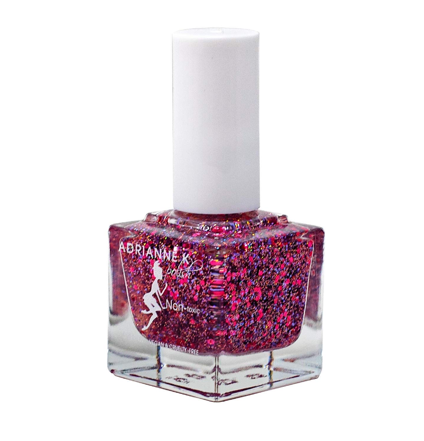 Amazon Com Adrianne K Nontoxic Pink Glitter Nail Polish Pink Party Vegan Cruelty Free Kid Safe 51 Fl Oz Beauty Personal Care