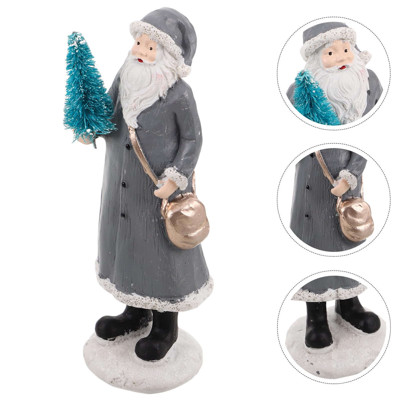 minkissy Statuetta Babbo Natale in Resina, Decorazione Creativa da Tavolo