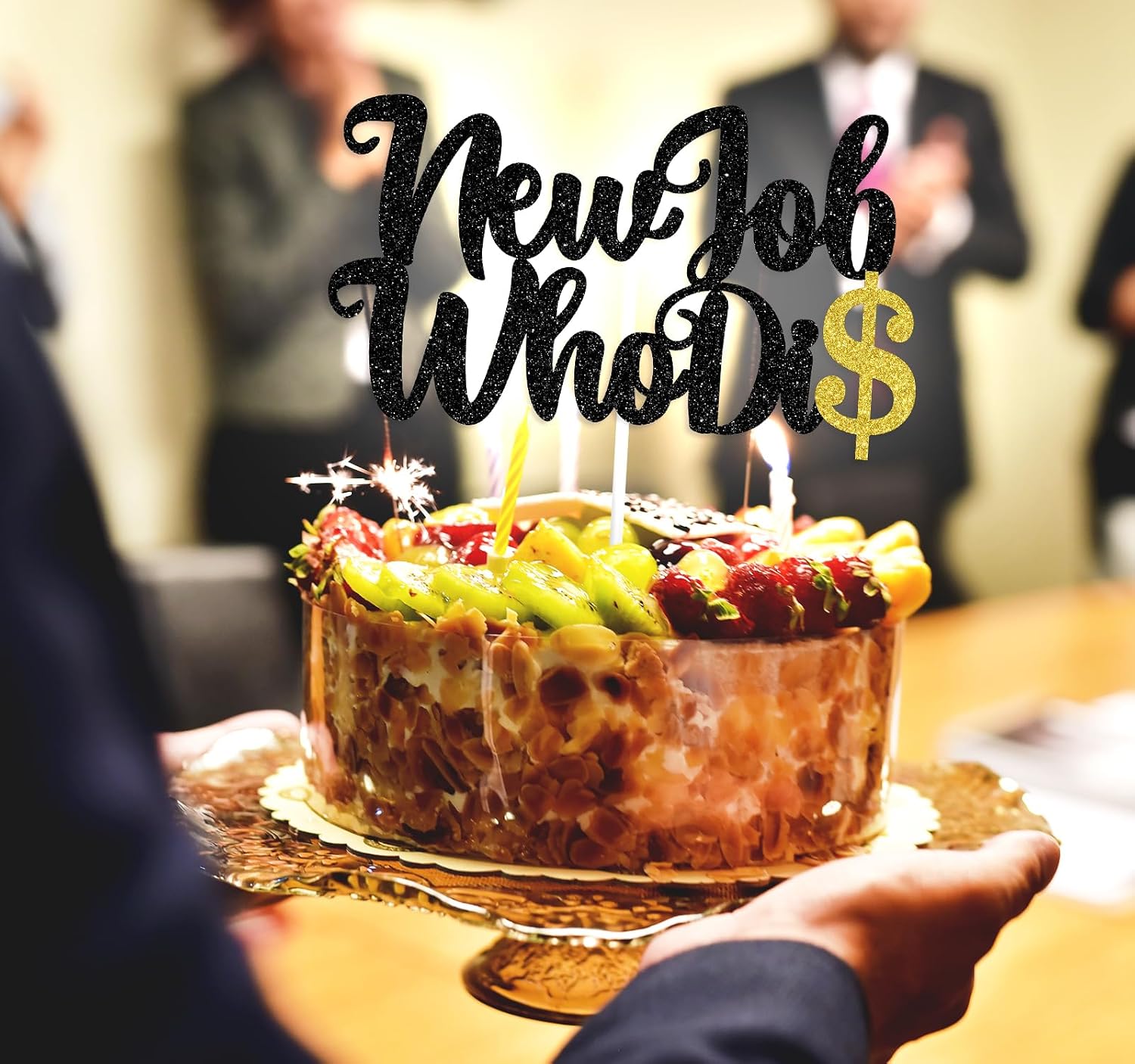 New Job Who Dis Cake Topper - Congrats Coworker/The Beginning of a New Chapter - New Job Gift for Her/His - Going Away/Corporation Farewell Party Decoration Supplies image 4