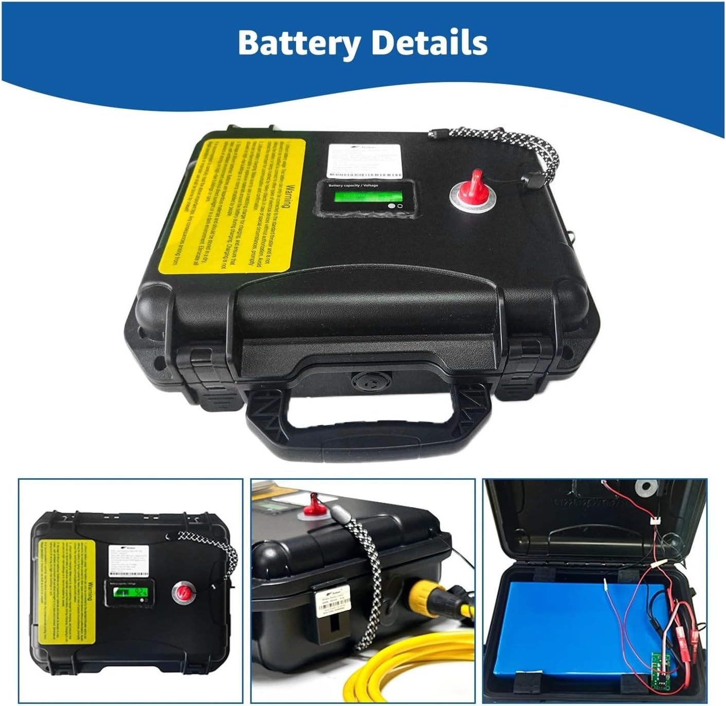 Electric Paddleboard Fin for Sup with Battery Underwater Thruster for Kayak Fishing, Paddle Propeller Float Tube Motor DC 12V 24V for Inflatable,Paddle Boards,Fishing Boats