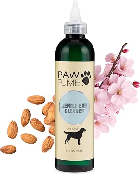 PawFume Dog Ear Cleaner Solution, 1-Pack Soothe Itchy Ears Instantly with St. Johns Wort & Almond Extracts, Vet-Certified Formula, Alcohol-Free & Sulfate-Free Dog Ear Wash for All Breeds