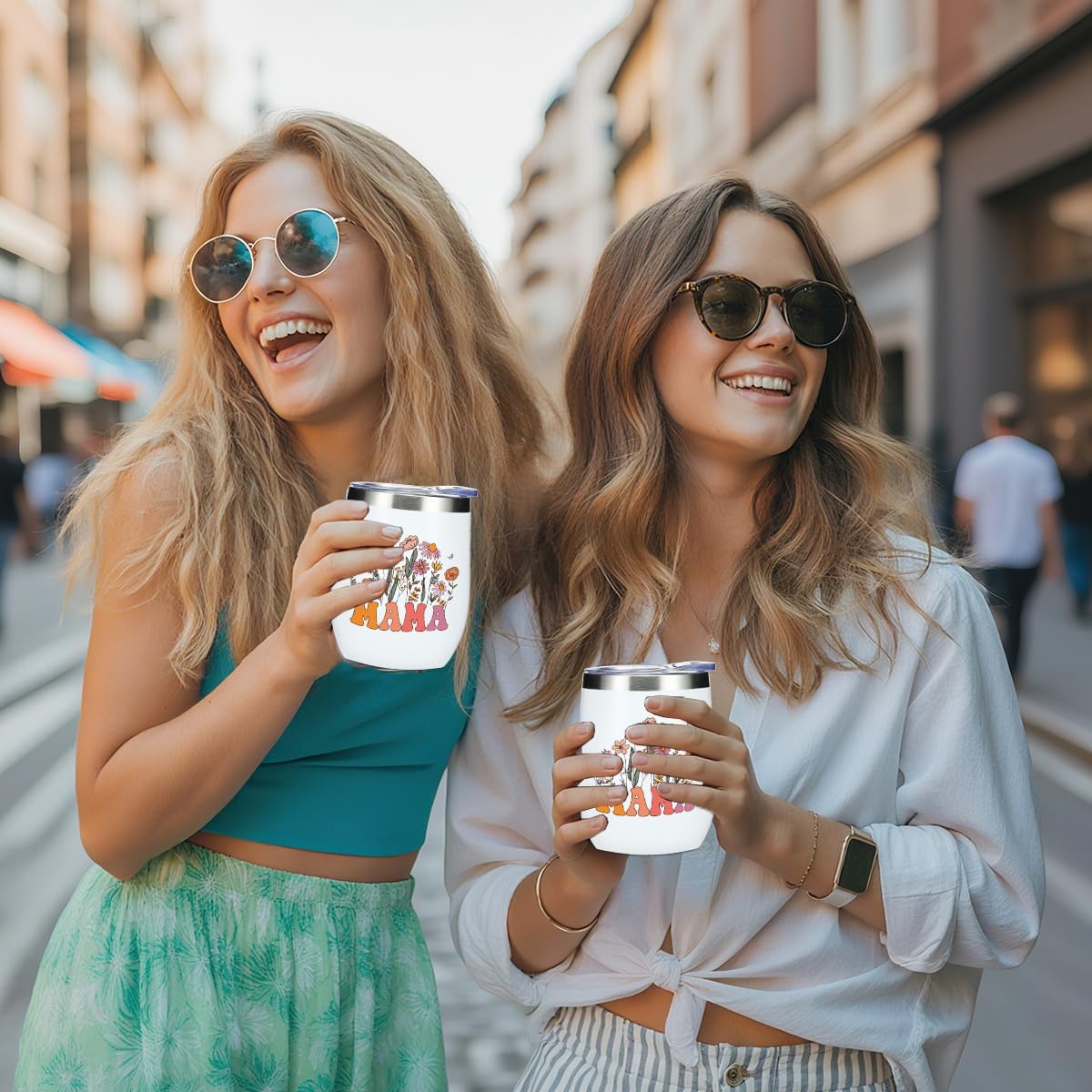 Mama Gifts Wine Tumbler 12 oz Insulated Wine Glass Cup with Lid Straw Vacuum Insulated Travel Cup,Mom Birthday Gifts from Daughter Husband, Gift for Women Mom Mommy Mother Christmas Halloween - Image 5