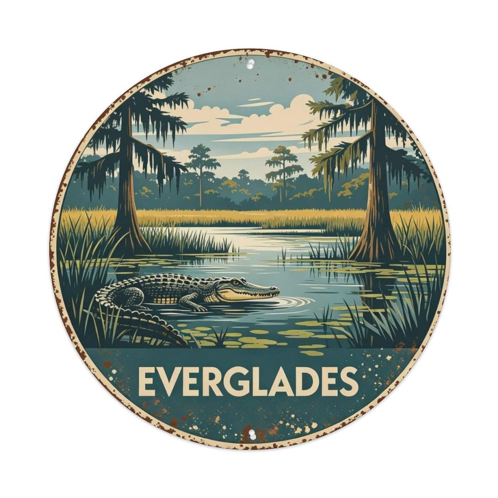 Everglades Metal Tin Sign Plaque