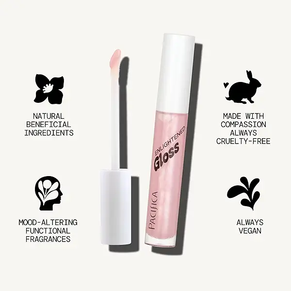 Pacifica Plumping Lip Gloss – Berry Juice Flavored No-Sting Lip Plumper for Fuller, Hydrated Lips, Non-Sticky Volumizing Shine with Shea & Jojoba, Natural Berry Flavor, Vegan & Cruelty-Free 0.14oz 8