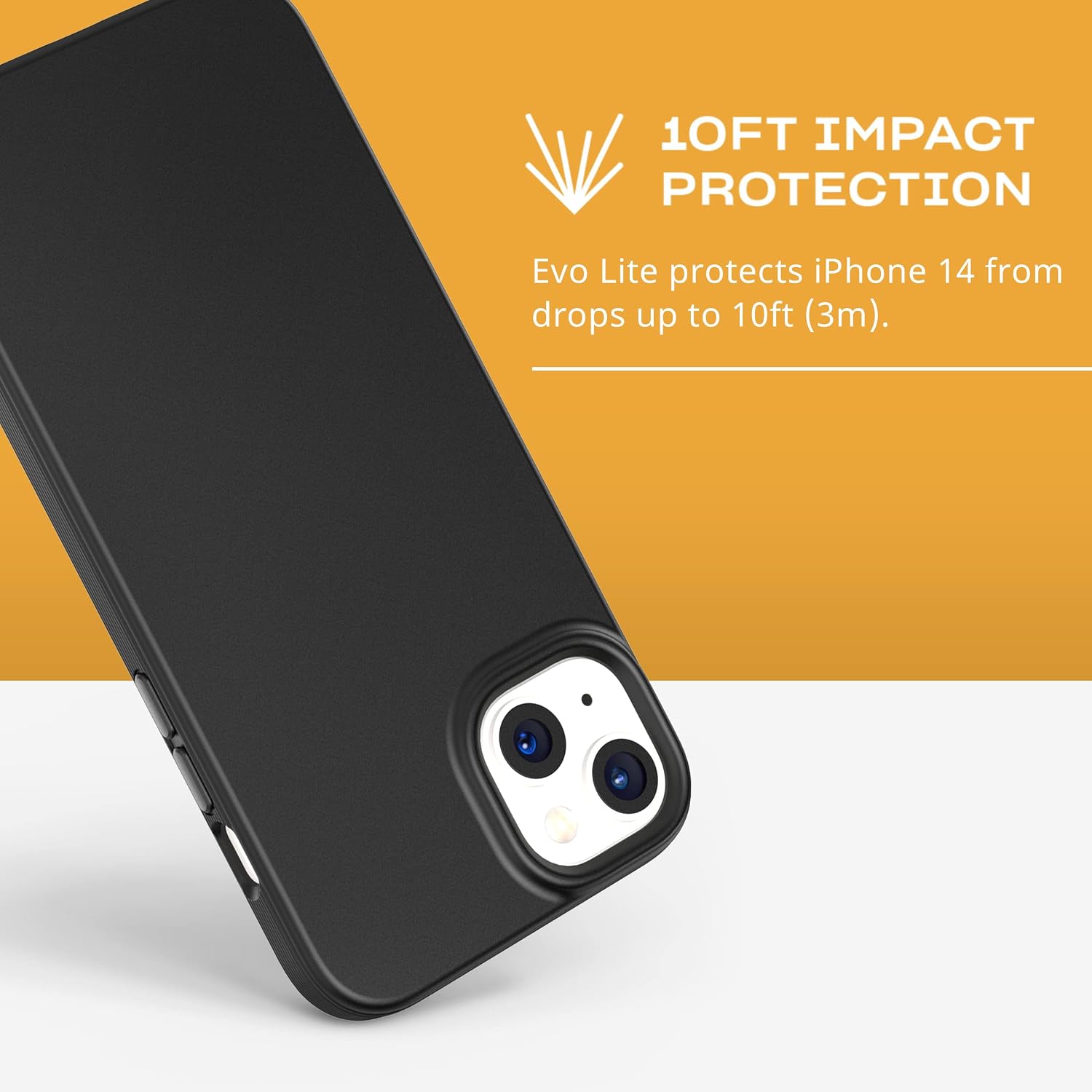 Tech21 iPhone 14 Plus Evo Lite – Thin & Shock-Absorbing Phone Case with 10ft Multi-Drop Protection