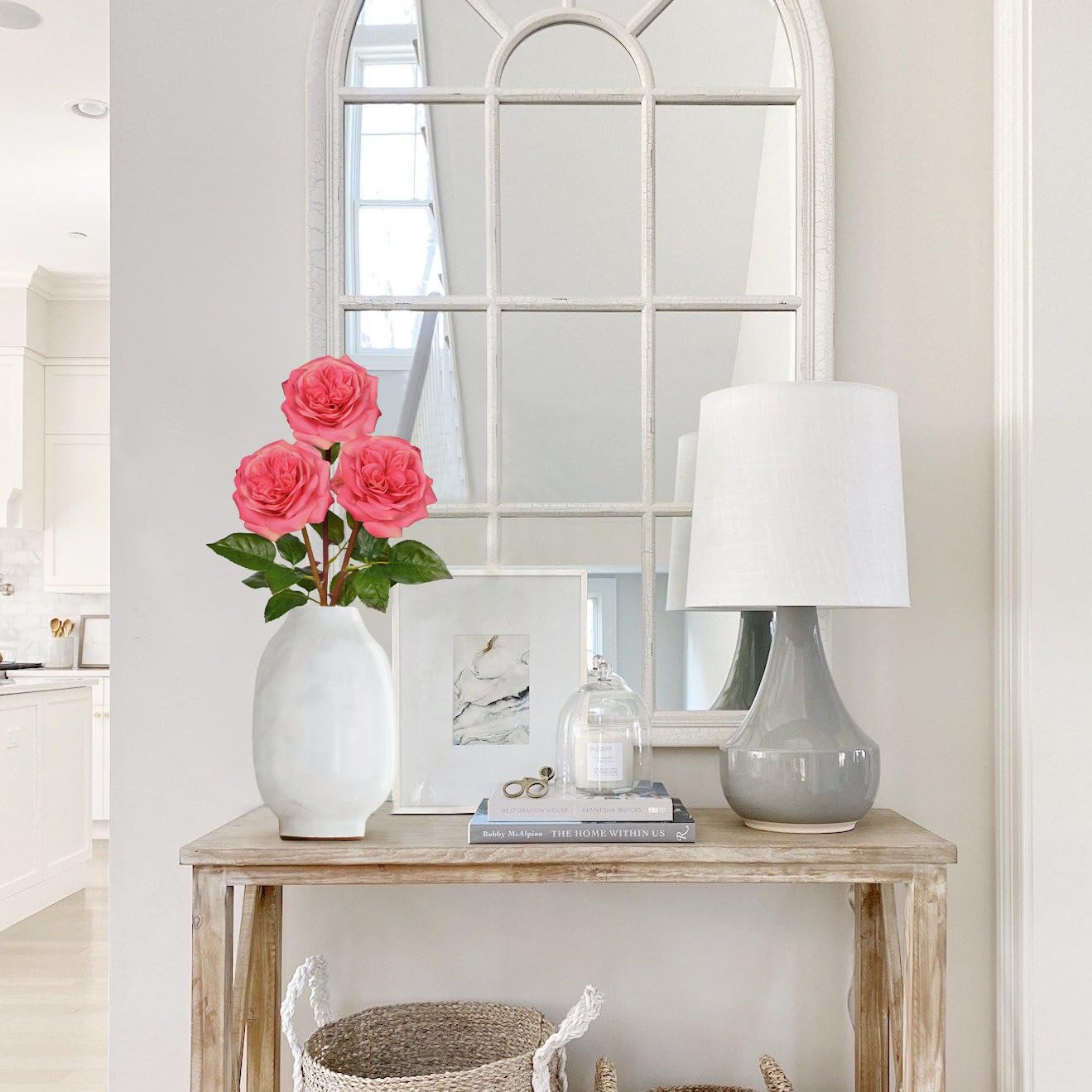 Artificial Roses - Set of 3 Long-Stem Real Touch Silk Roses, 24.4" Faux Flowers for Home Decor, Wedding Bouquets, Centerpieces & Floral Arrangements – Lifelike Violet Red Fake Roses - Image 5