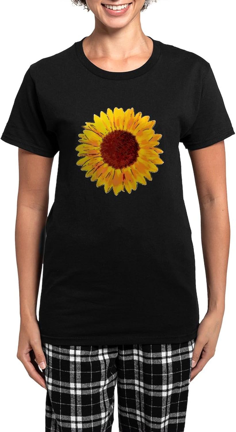 CafePress Sunflower Women's Dark Pajamas Womens Novelty PJ Sleepwear