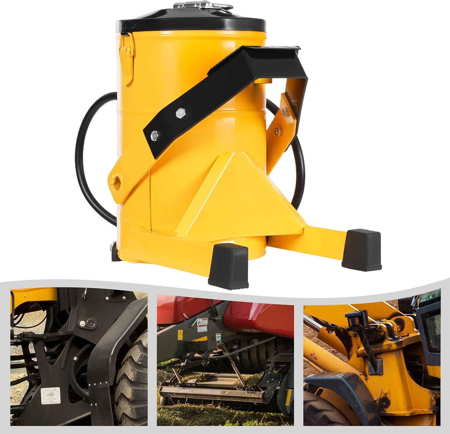 10L/2.64Gal Foot Operated Grease Pump, 10000psi High Pressure Grease Pump Portable Air Operated Grease Pump with 6.56ft Hose, Foot Operated Quick and Easy Greasing for Heavy Equipment