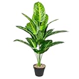 Rozwkeo Artificial Plant in Pot Fake Tree Trunks Leaves Faux Potted for Indoor Outdoor Modern Decoration Home Office Living Room Bedroom Balcony Housewarming Gift (80cm Tropical Bird of Paradise)