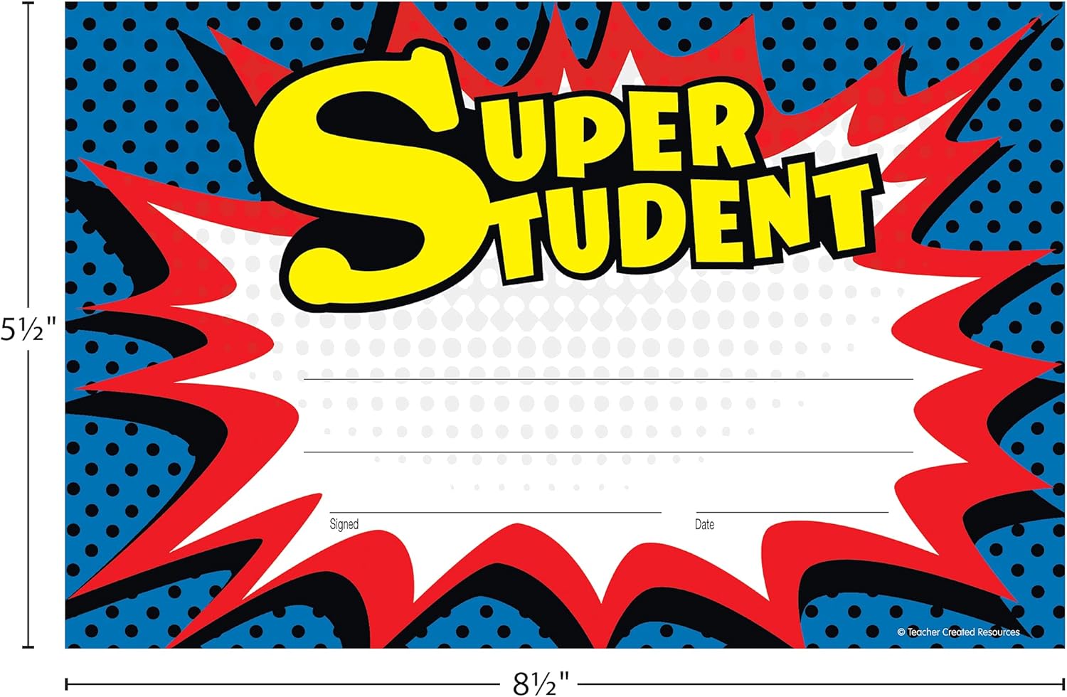 Teacher Created Resources Superhero Super Student Awards (5569) : Office Products