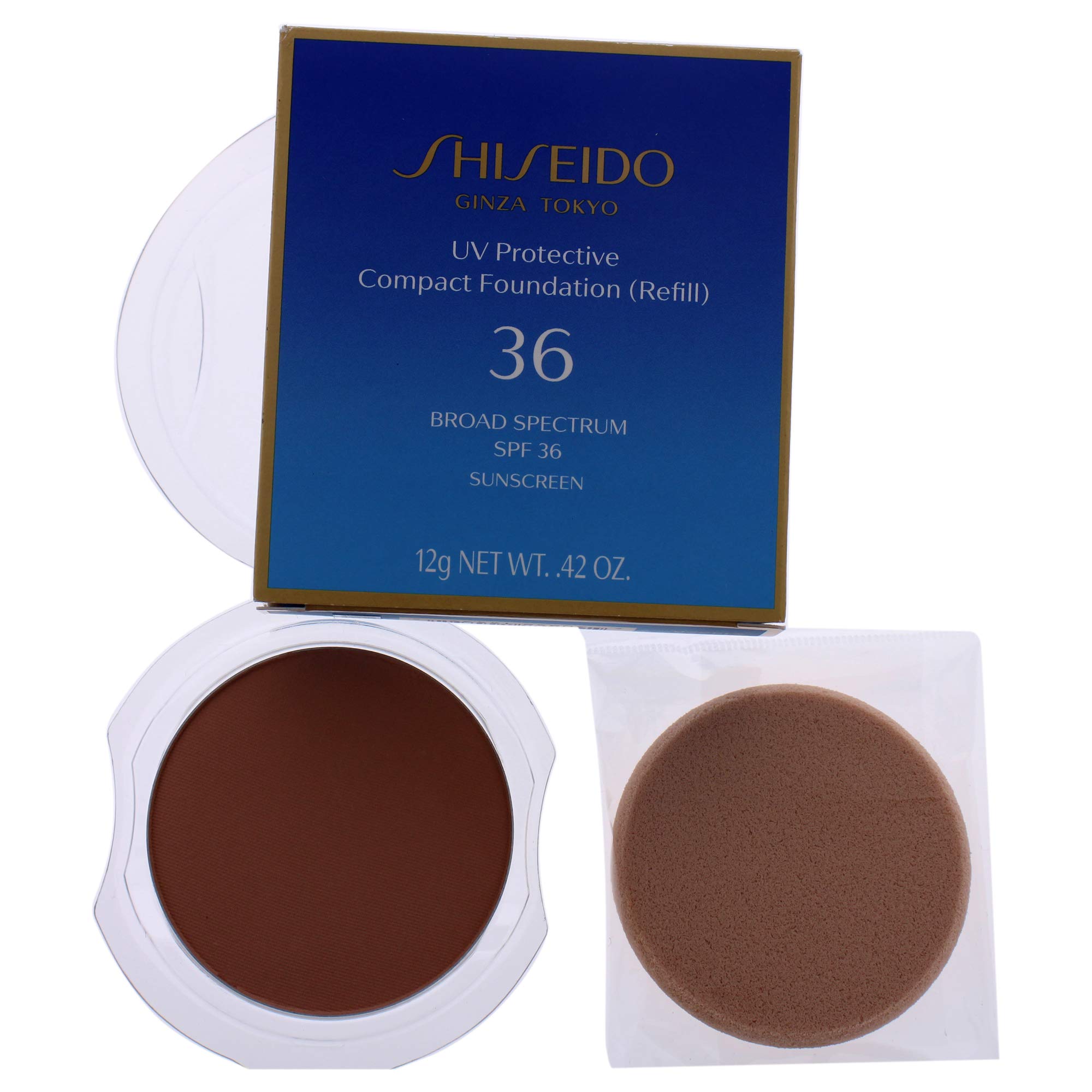 Shiseido UV Protective Compact Refill SPF 36 Foundation for Unisex, Medium Beige, 0.42 Ounce, Light Beige, B00ISPF2MA, 0.42 Ounce Pack of 1