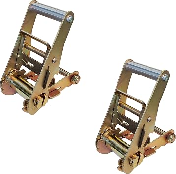 Mega Cargo Control 2" Replacement Short Handle Ratchets 2 - Pack | Ratchet Strap Tie Down Buckles for 2" Webbing | Towing & Flatbed,