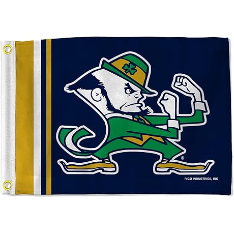 Notre Dame Fabric - NCAA Stripes Utility Flag - Double-Sided