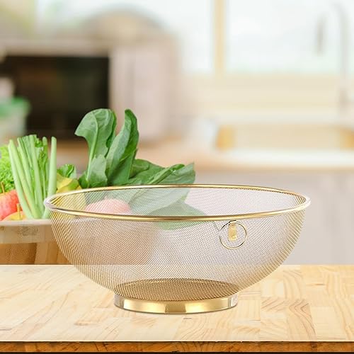 Miniatura 4 de Fenteer Colador de lavado de arroz Cesta de lavado de arroz Limpieza con asa Colador de lavado Cesta de cocina Suministros de cocina Drenaje Colador