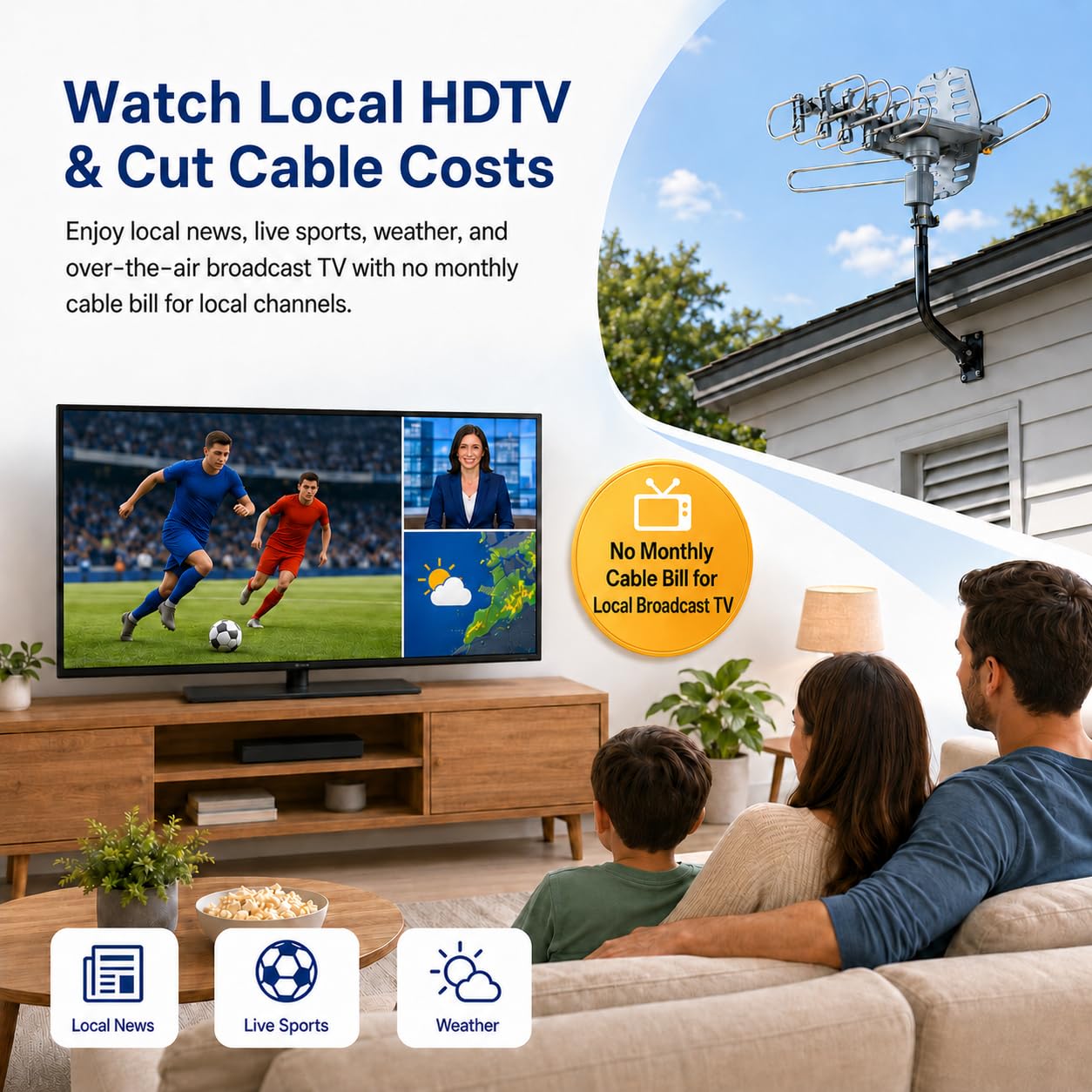PBD Outdoor Antenna: Free Local Channels! -9