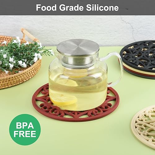 Miniatura 4 de Salvamanteles de silicona para platos calientes, tapete moderno para salvamanteles de cocina, salvamanteles antideslizantes para ollas y sartenes