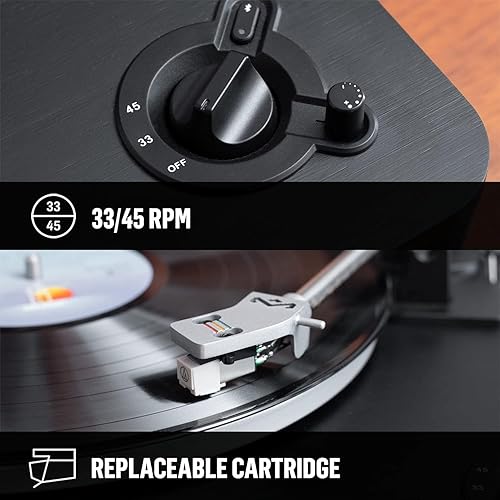 Miniatura 4 de House of Marley Stir It Up - Tocadiscos inalámbrico Bluetooth  Tocadiscos de bambú hecho de forma sostenible, tela de rebobinado reciclada, sonido