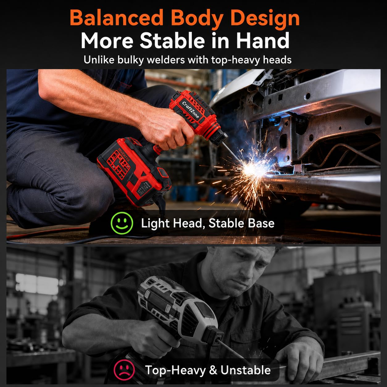 Portable Handheld Welder | 20-135A High Power IGBT Stick Welding Machine | Digital Display | Auto Voltage Compensation | Compact Arc Welder for DIY | On-Site Repairs — Amazon image 3