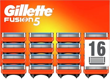 Gillette Fusion5 Men s Razor Blade Refills, 16 Count, Mailbox Sized Pack, Engineered With Antifriction Blades For Up To 20 Shaves Per Blade Refill