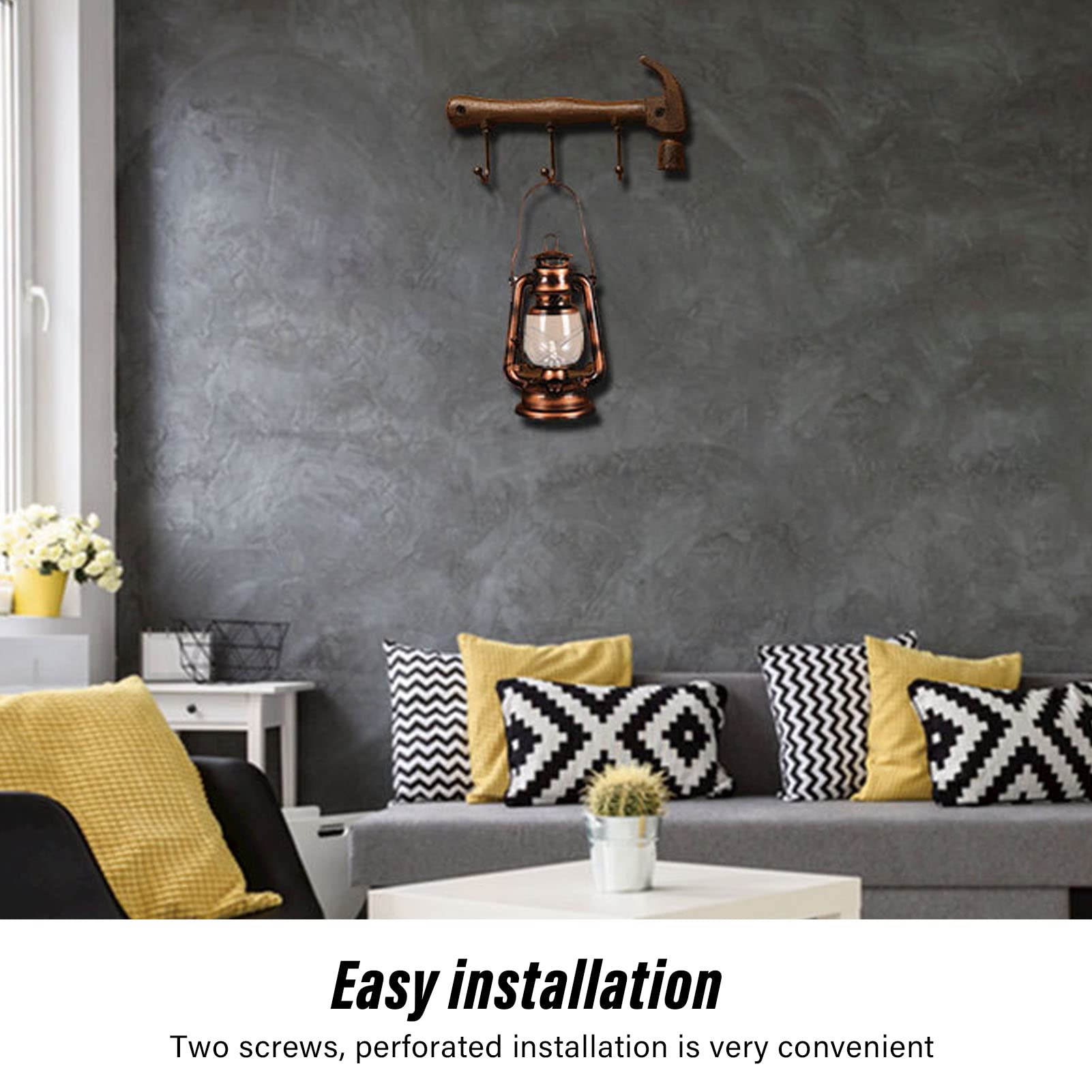 Ganci Appendiabiti Stile Industriale - Chiave Inglese Metallica Vintage Per Parete - Foto 13