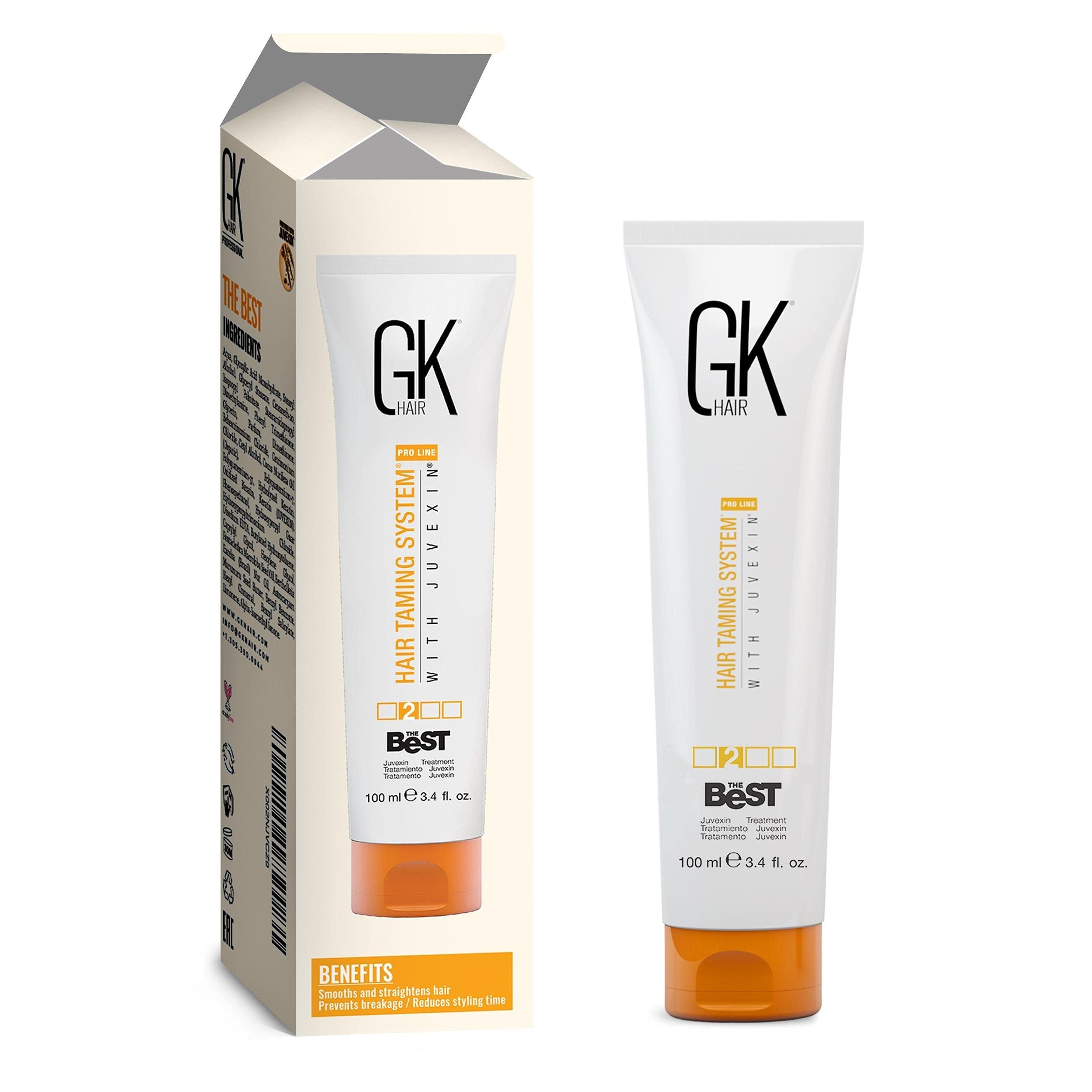 GK HAIR GLOBAL KERATIN Hair Conditioning Treatment, Best Brazilian Keratin Hair Treatment Straight, Moisturizing and Shiny Hair Types, 3.4 fl oz (100 ml)