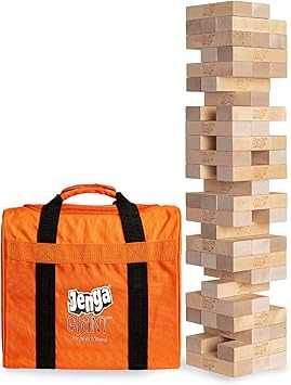 Jenga Giant - Hardwood Blocks - Stacks to Over 4 Feet - Officially Licensed - JS6