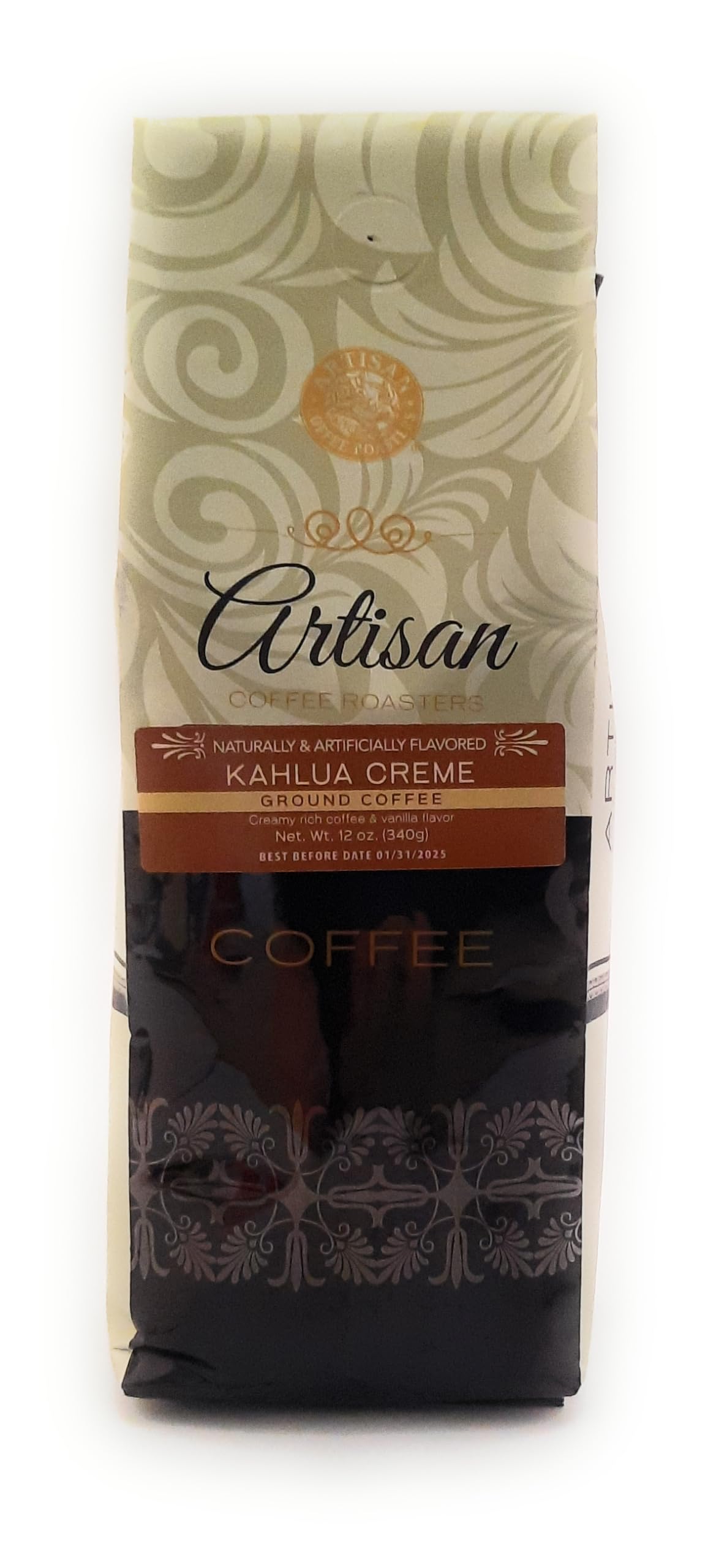 Artisan Coffee Roasters Kahlua & Cream Flavored Ground Coffee 12oz Medium Roast