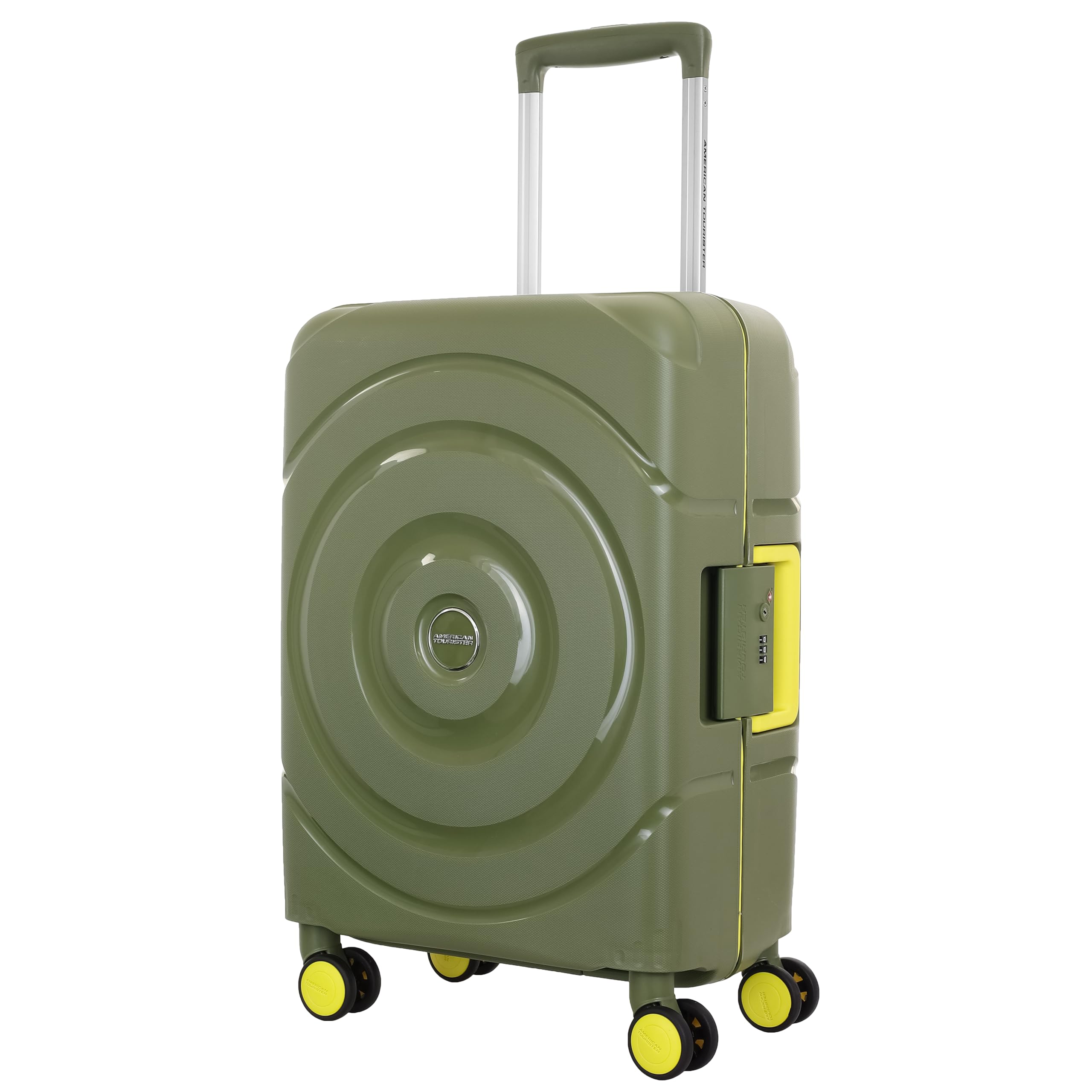 Cabin Circurity+ 55 CM 8 Wheel with 3 Point TSA Lock Trolley Bag for Travel | Small Polypropelene Suitcase with TSA Lock,Double Wheels & Flexi Packing Straps for Men & Women-Olive Green-image-29