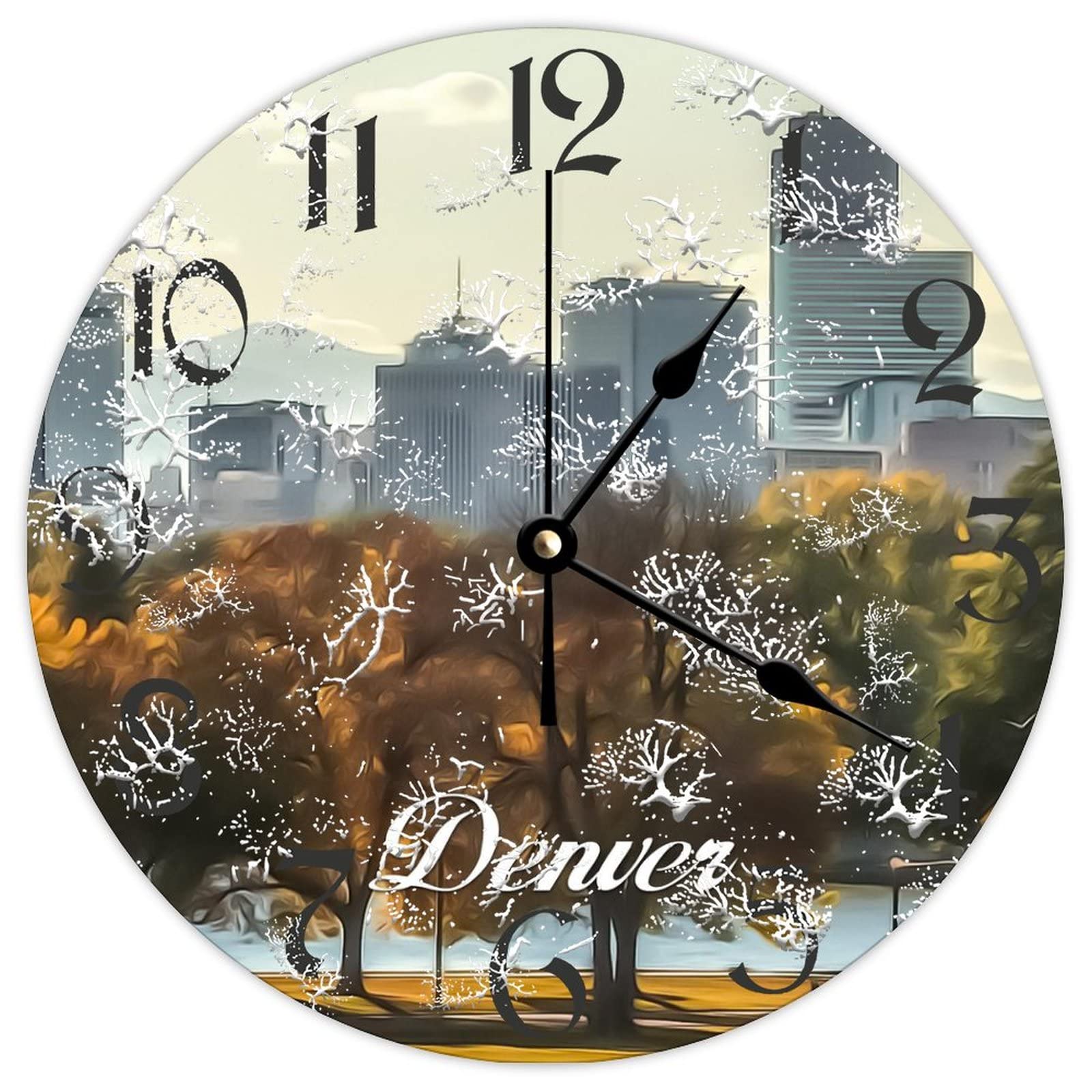 Horloge murale ronde en bois silencieuse pour supprimer le tic-tac dans la chambre
