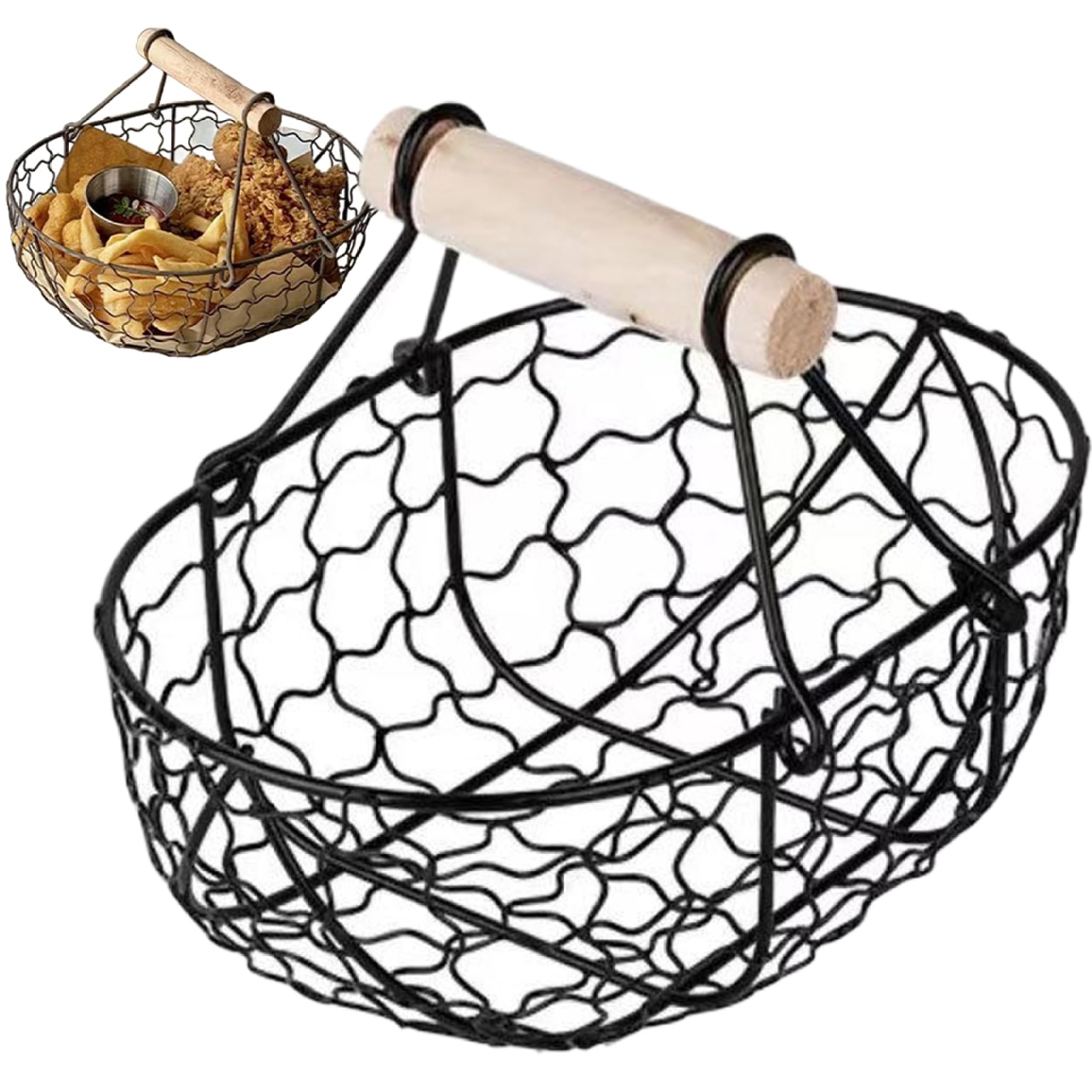 Cesta de huevos transportable de malla hueca para evitar roturas en la recolección